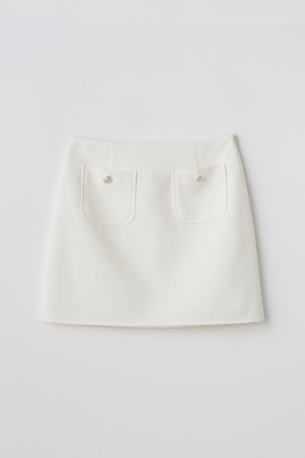 Pocket Tweed Skirt_WH