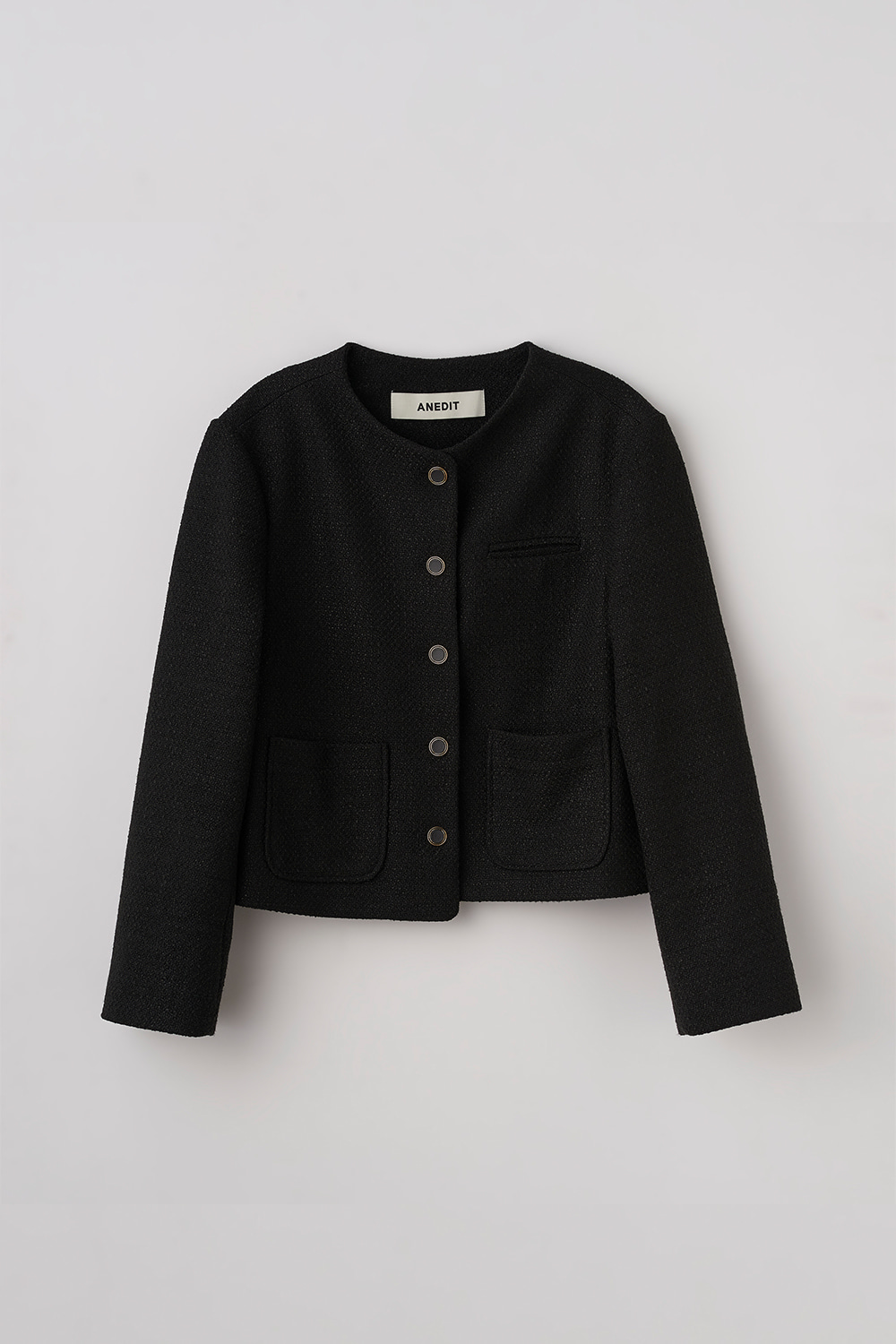 Button Tweed Jacket_BK